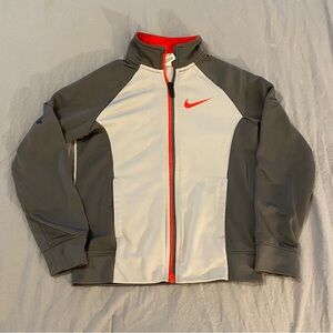 Nike Dri Fit‎ Track Jacket Gray And Red Youth Size 6